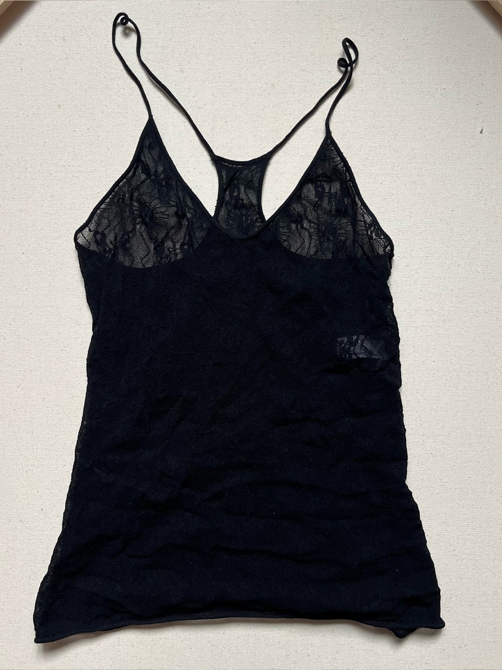 Black Lace Camisole Tank Top